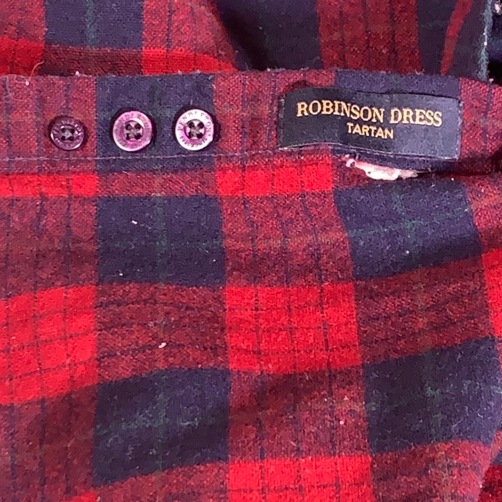 Pendleton Fireside Wool Blend Plaid Button Up Shirt Size M Robinson Dress Tartan - Picture 7 of 10